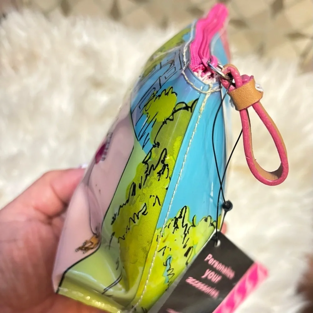 frankie johnnie summer zip pouch flower style Make Up bag